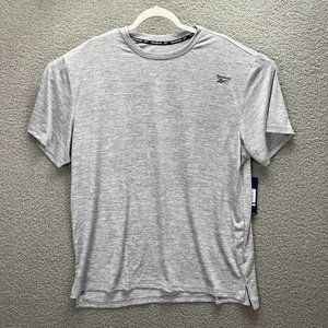 Reebok Shirt Adult Xtra Large Gray Supersonic Crewneck Workout T-Shirt Mens